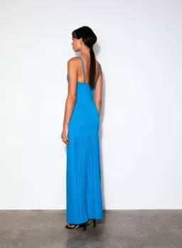Wynn Hamlyn Accordion Slip Dress Blue Size XS/AU 6 for rent on The Volte - image 2