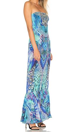 Camilla Moondance Strapless Long Dress with Frill Print Size 8 for rent on The Volte - image 4