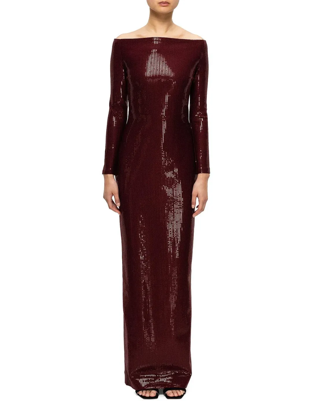 Solace London Ruby Maxi Dress Aubergine Size 16 for rent on The Volte - main image