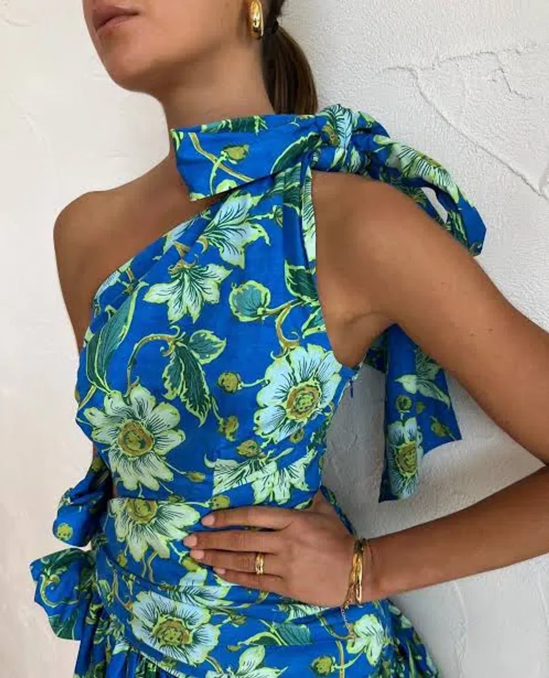 Alemais Winnie Mini Dress Blue Print Size 6 for rent on The Volte - main image