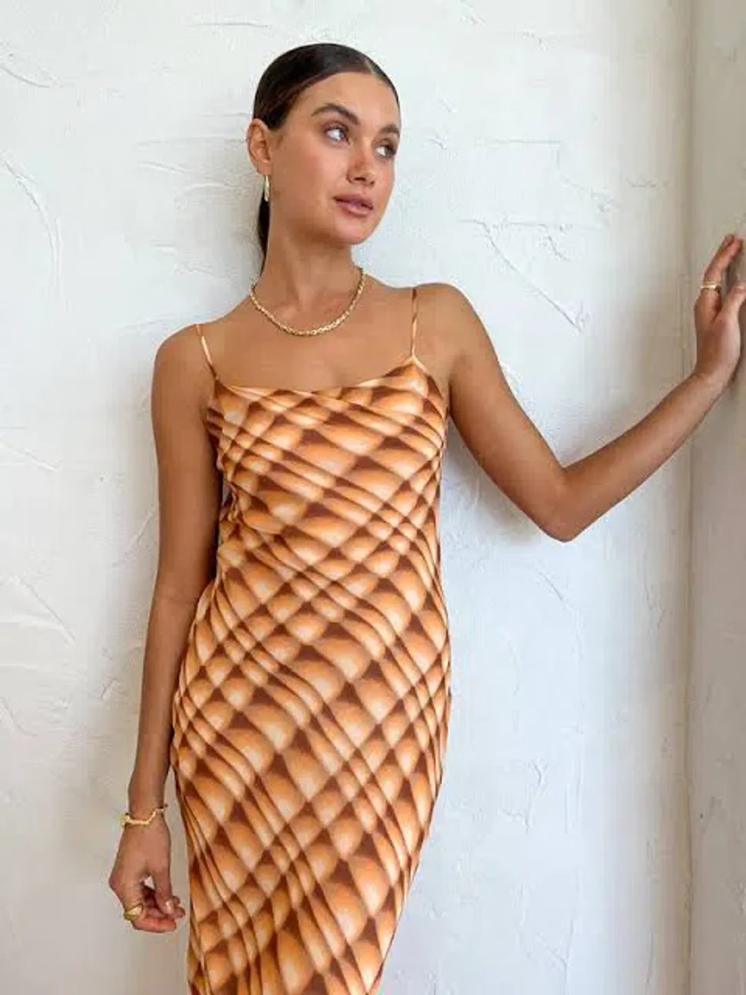 Bec & Bridge Soleil Slip Maxi Dress Orange Size 6  for rent on The Volte - main image