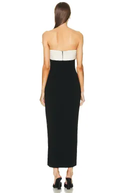 Rachel Gilbert Lavina Midi Dress In Black/White Size  8 for rent on The Volte - image 2