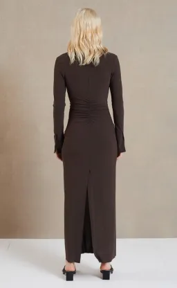 Bec & Bridge Sylvia Long Sleeve Maxi Dress Cognac Size 8  for rent on The Volte - image 2