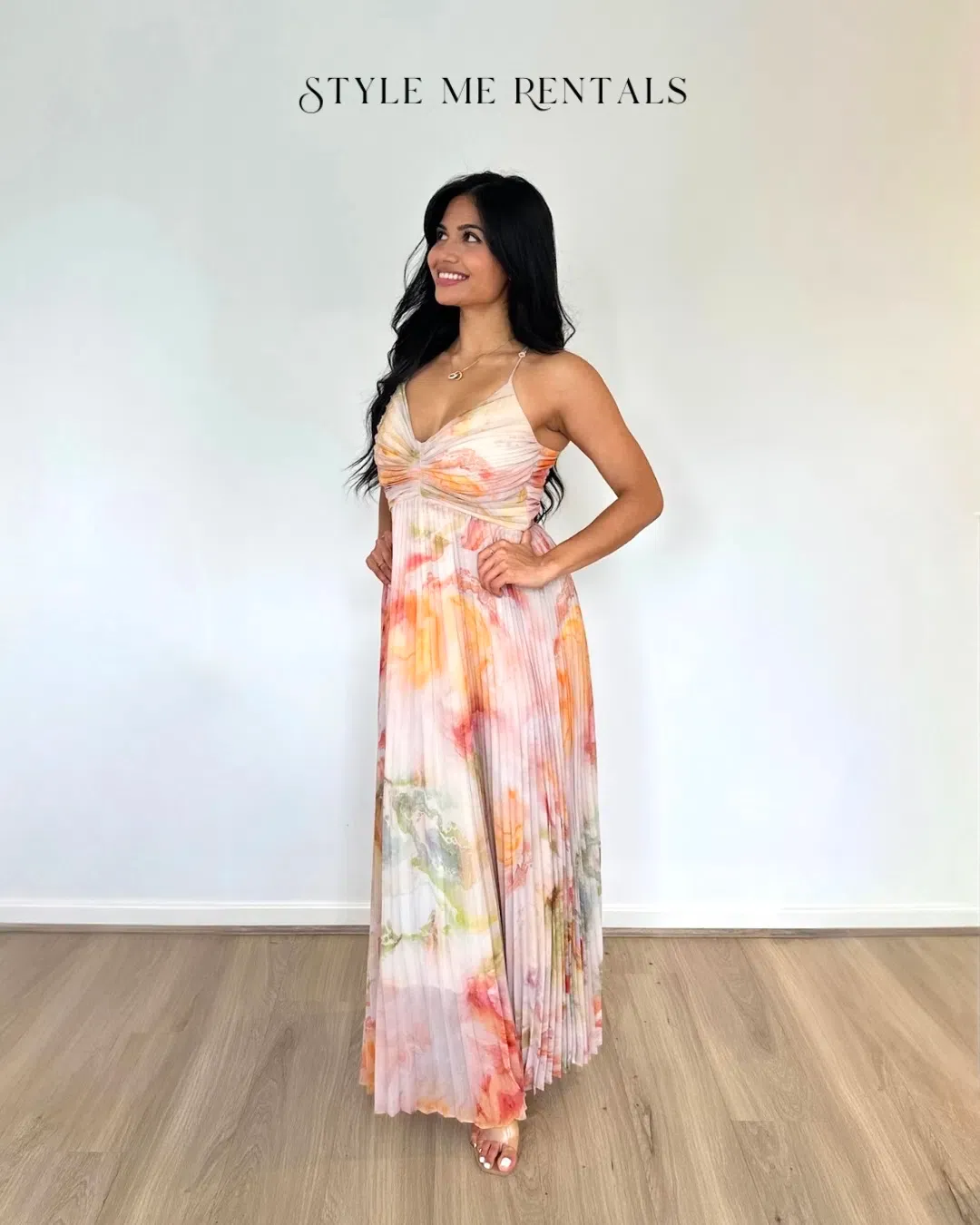 Ministry of Style The Label Sunrise Strap Dress Patterned Size 12 for rent on The Volte - main image