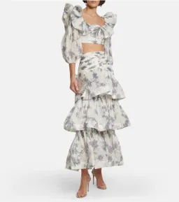 Zimmermann Kiera Set Top & Skirt White Size 4 for rent on The Volte - image 2