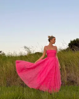 Aje Evangeline Cornelli Maxi Dress Pink Size  AU 8 for rent on The Volte - image 2