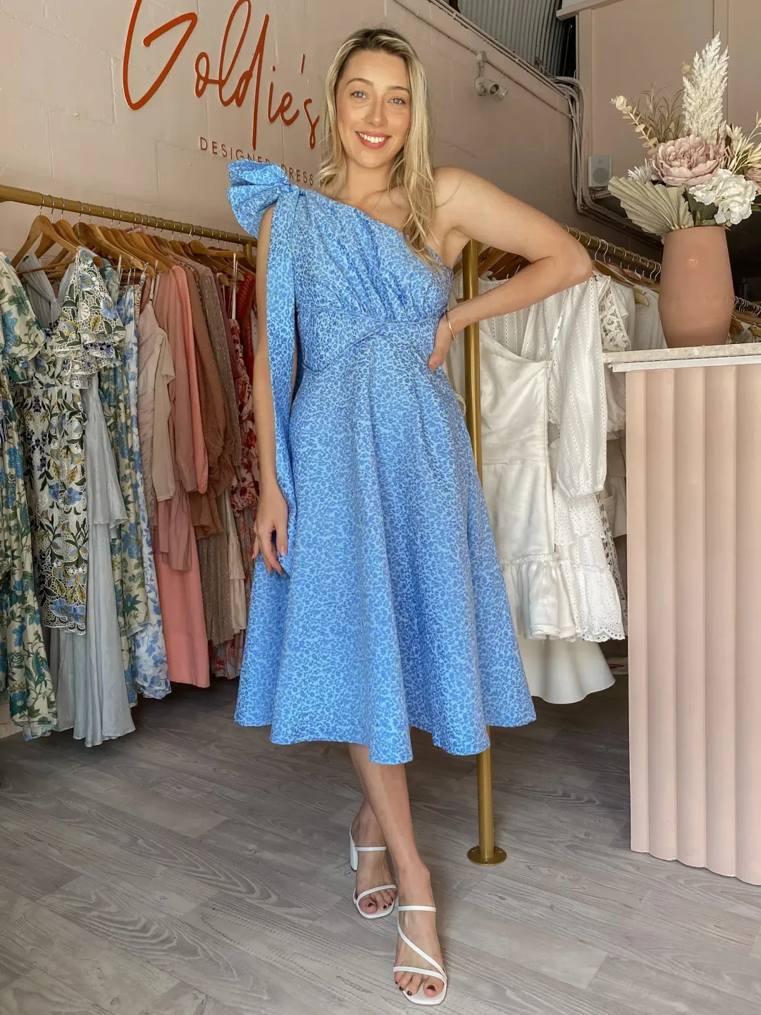 Rachel Gilbert - Emiliano Dress Blue - Size 4 / AU 14 (fits 12 best) for rent on The Volte - main image
