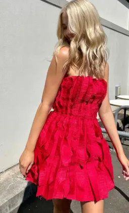 Aje Hybrid Mini Dress Red Size  for rent on The Volte - image 5