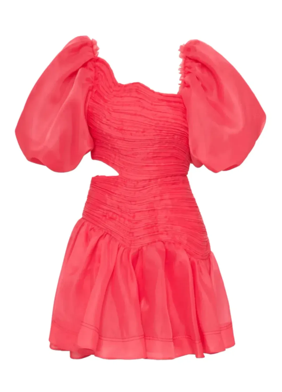 Aje Joan Puff Sleeve Mini Dress Pink Size 10 / M for rent on The Volte - main image