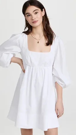 Staud Sophie Babydoll Mini Dress White Size 8 for rent on The Volte - image 2