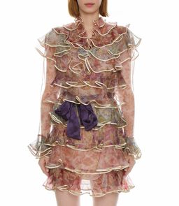 Zimmermann Lucky Tiered Mini Dress Spliced Size 0P / Au 6 for rent on The Volte - image 2