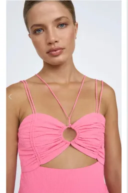 By Johnny Isola Bella Strap Midi Dress Pink Size AU 10 for rent on The Volte - image 2