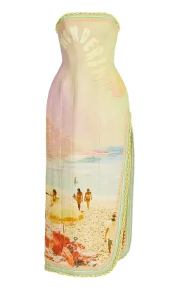 Zimmermann Poster Print Coaster Structured Midi Dress Multi Size 0 / AU 8 for rent on The Volte - image 5