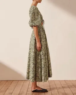 Shona Joy Tracey Short Sleeve Cut Out Midi Dress Tracey Print Size 14 for rent on The Volte - image 2