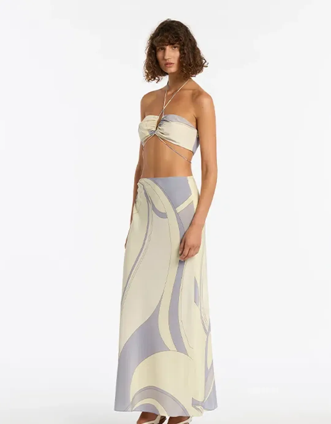 Sir the Label Adrianna Deconstructed Dress Cesco Print Size / Au 8  for rent on The Volte - main image