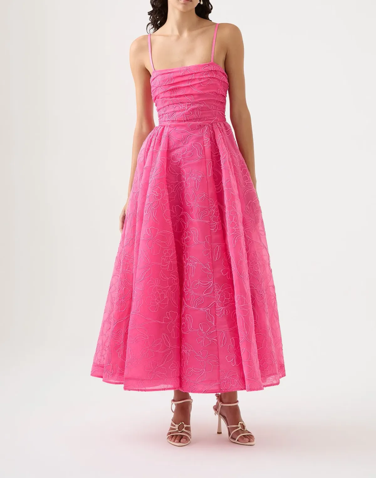 Aje Evangeline Cornelli Maxi Dress Protea Pink Size 8 / S for rent on The Volte - main image