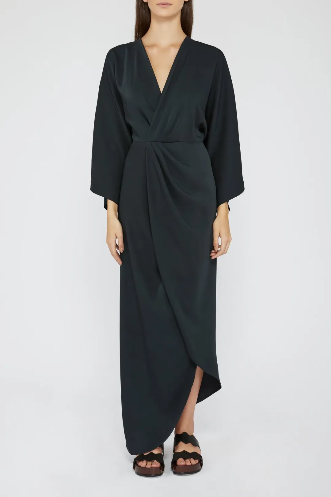 Acler Baker Dress Licorice Size 10 for rent on The Volte - main image