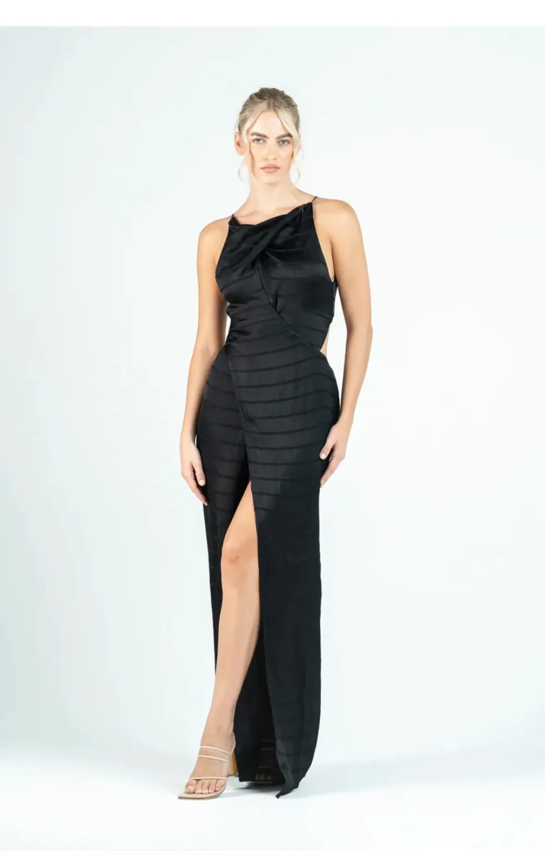 One Fell Swoop Cult Maxi Dress in Raven Size 6 for rent on The Volte - main image