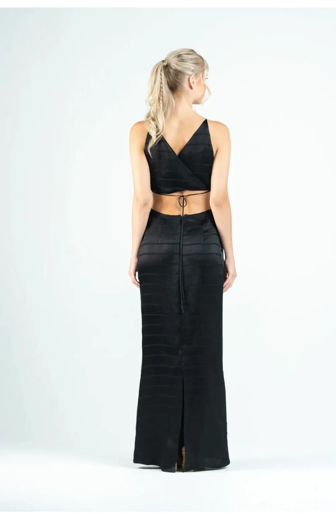 One Fell Swoop Cult Maxi Dress in Raven Size 6 for rent on The Volte - main image