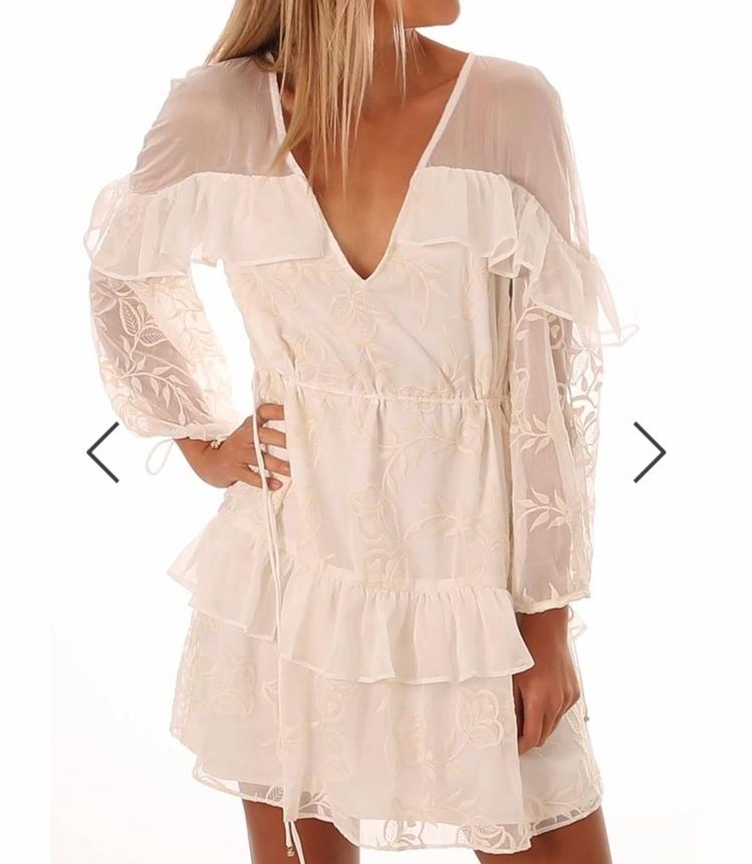Stevie May White Flow Mini Dress for rent on The Volte - main image