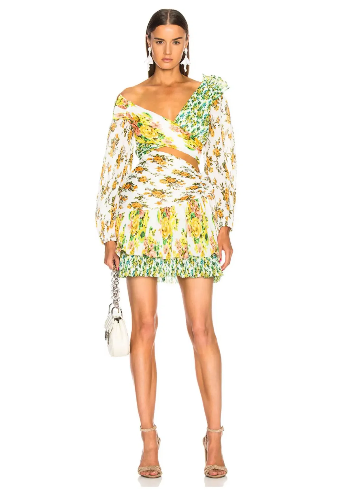 Zimmermann Golden Surfer Mini Dress Spliced Size 0 / AU 8 for rent on The Volte - main image