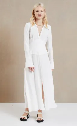 Bec & Bridge Raye Long Sleeve Maxi Dress Ivory Size 12  for rent on The Volte - image 4