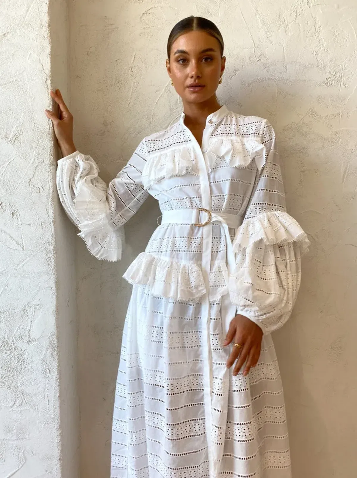 Acler  Valentine Dress Ivory Size 12  for rent on The Volte - main image