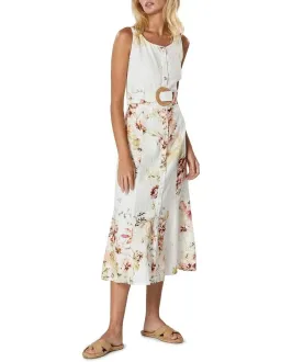 Winona Delphiniums Button Midi Dress Floral Size 6 for rent on The Volte - image 1