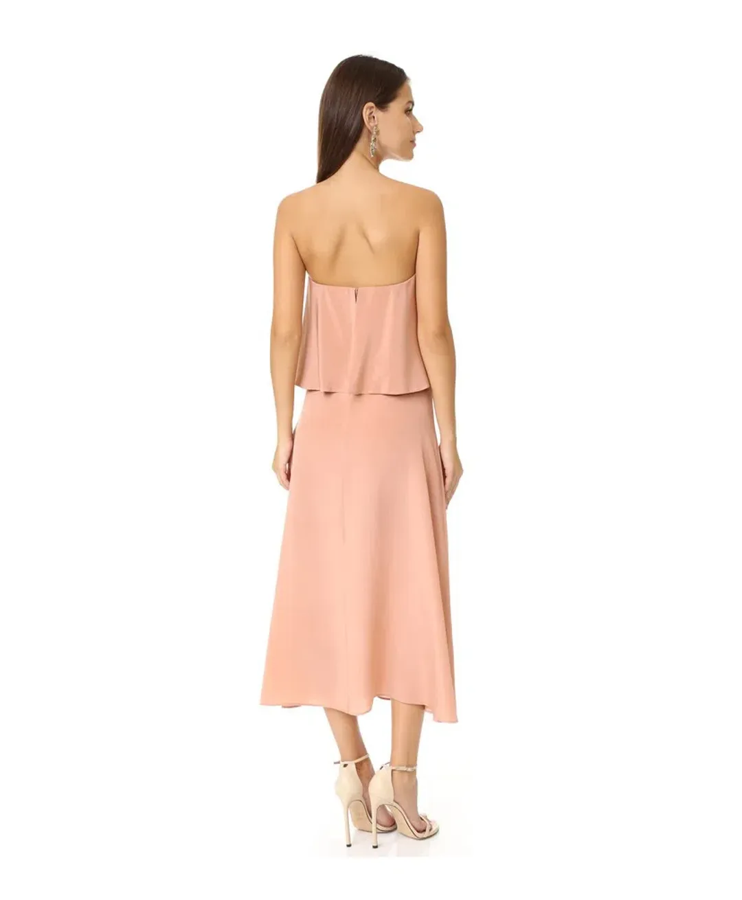 Zimmerman Strapless Flounce Dress Pink Size 3/ AU 14 for rent on The Volte - main image