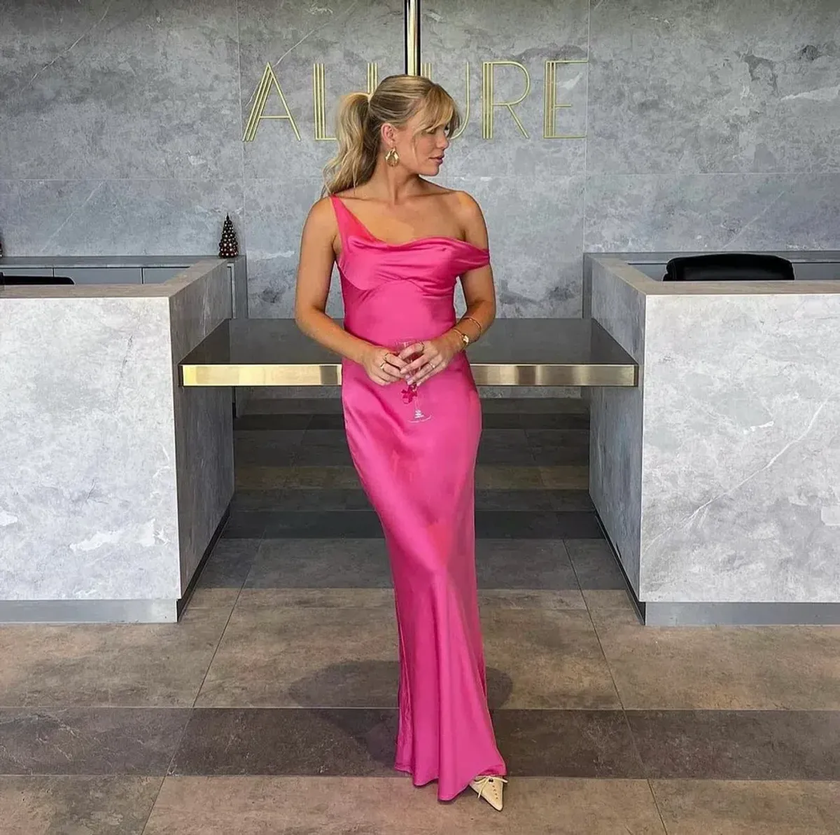 Natalie Rolt Monika Gown Pink Size 10 for rent on The Volte - main image