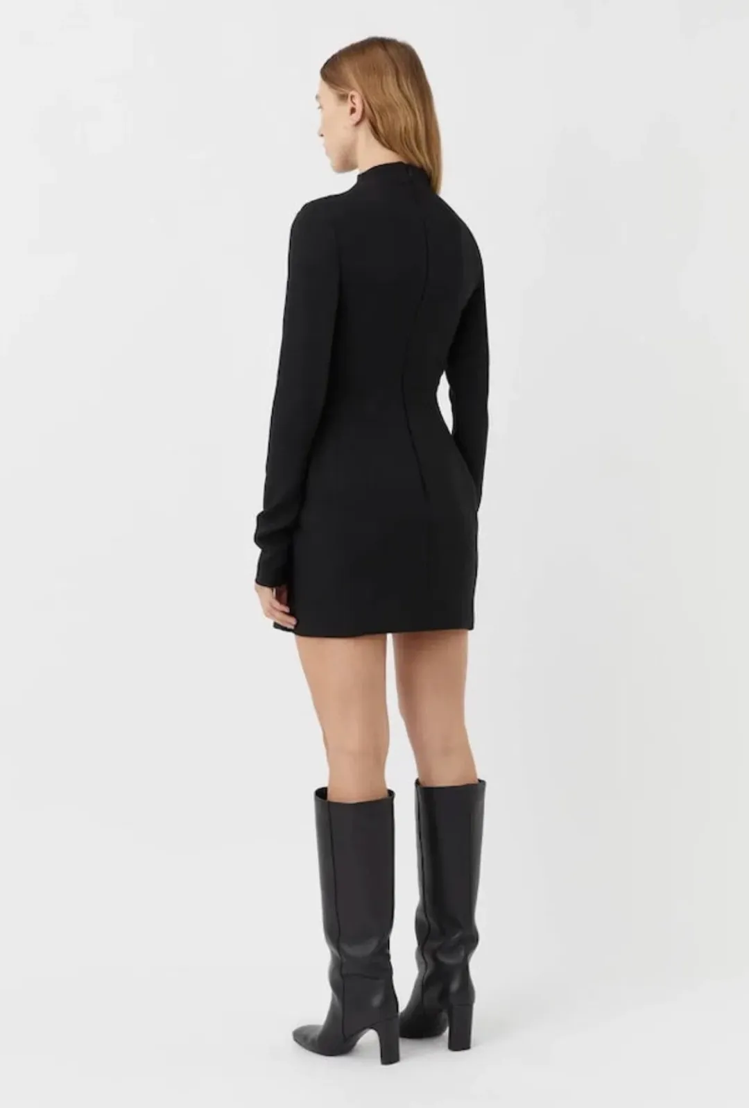 Camilla and Marc Gordon Long Sleeve Mini Dress Black Size 6  for rent on The Volte - main image