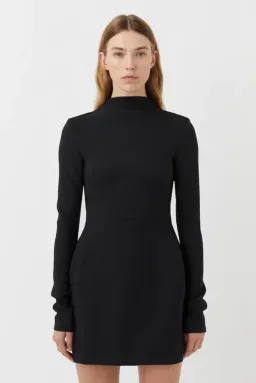 Camilla and Marc Gordon Long Sleeve Mini Dress Black Size 6  for rent on The Volte - image 2