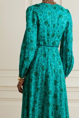 Zimmermann Lulu High Neck Dress Jade Floral Size 0 / AU 8 for rent on The Volte - image 2