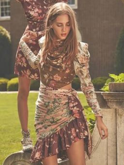 Zimmermann The Tempest Tucked Contour Mini Dress Spliced Size 0 / Aus 8 for rent on The Volte - image 3