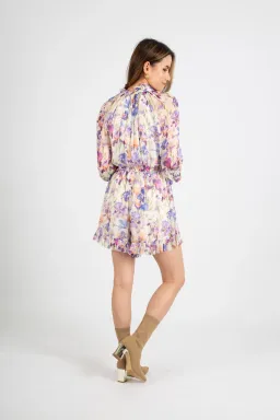 Zimmermann Tama Ruffle Mini Dress Floral Size 0 / AU 8 for rent on The Volte - image 3
