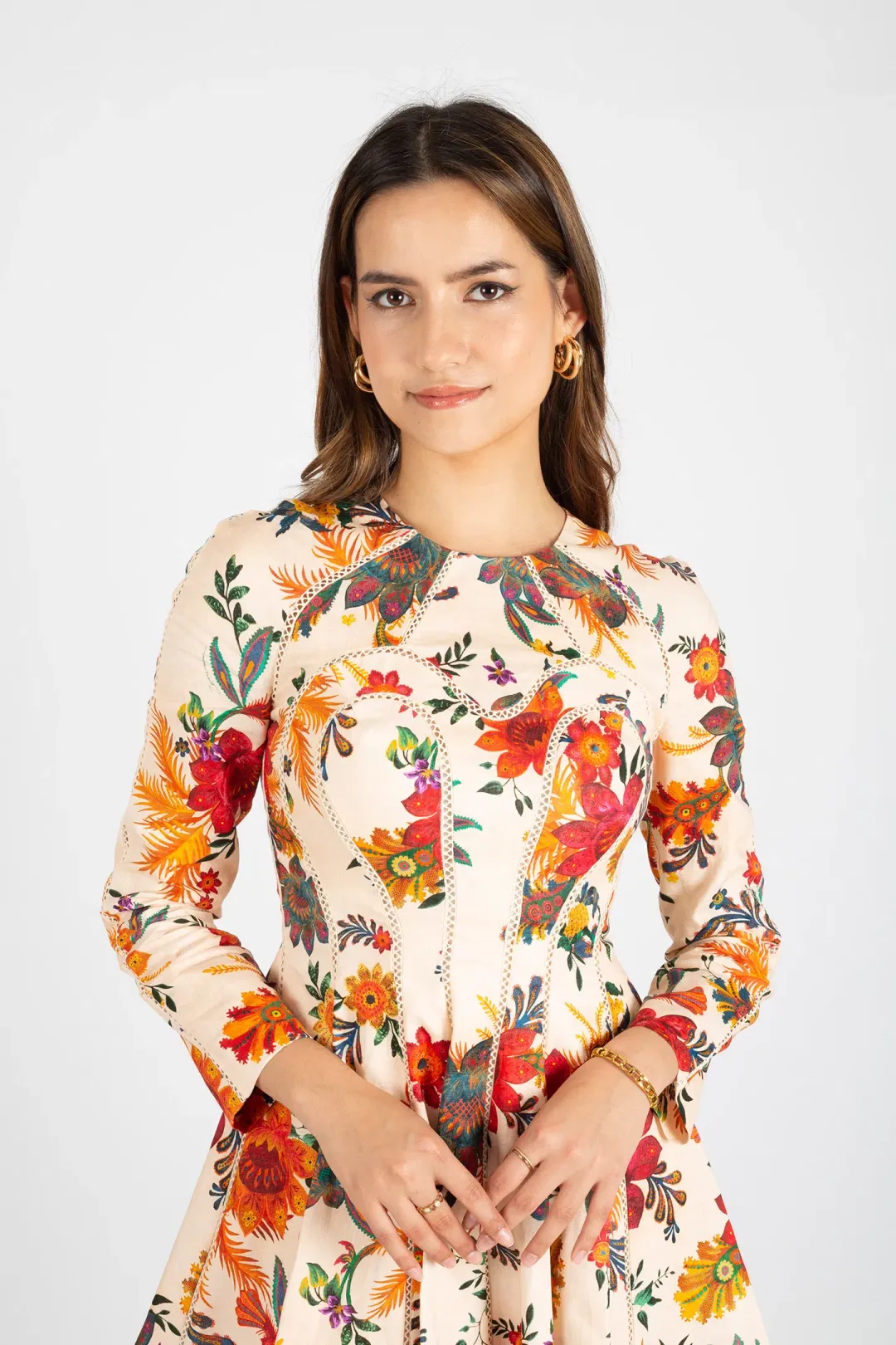 Zimmermann Ginger Fit & Flare Mini Dress Floral Size 0 / AU 8 for rent on The Volte - main image
