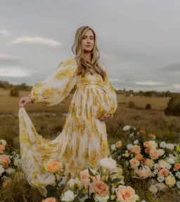 Rooh Collective Poppy Zephyr Maxi Dress Floral Size Large/AU 12 for rent on The Volte - image 1