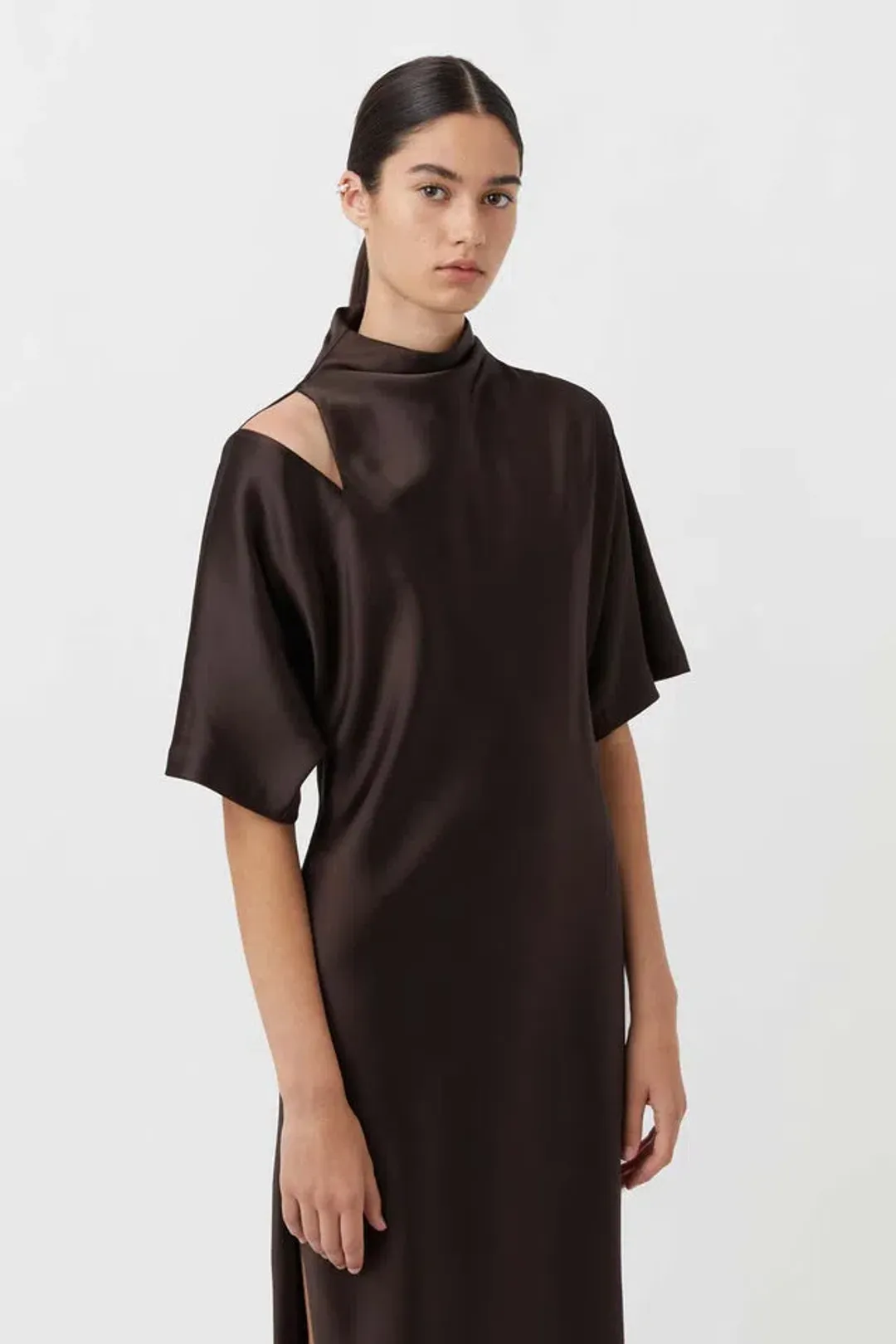 Camilla & Marc Sorrell Maxi Dress in Chocolate Size 14 for rent on The Volte - main image