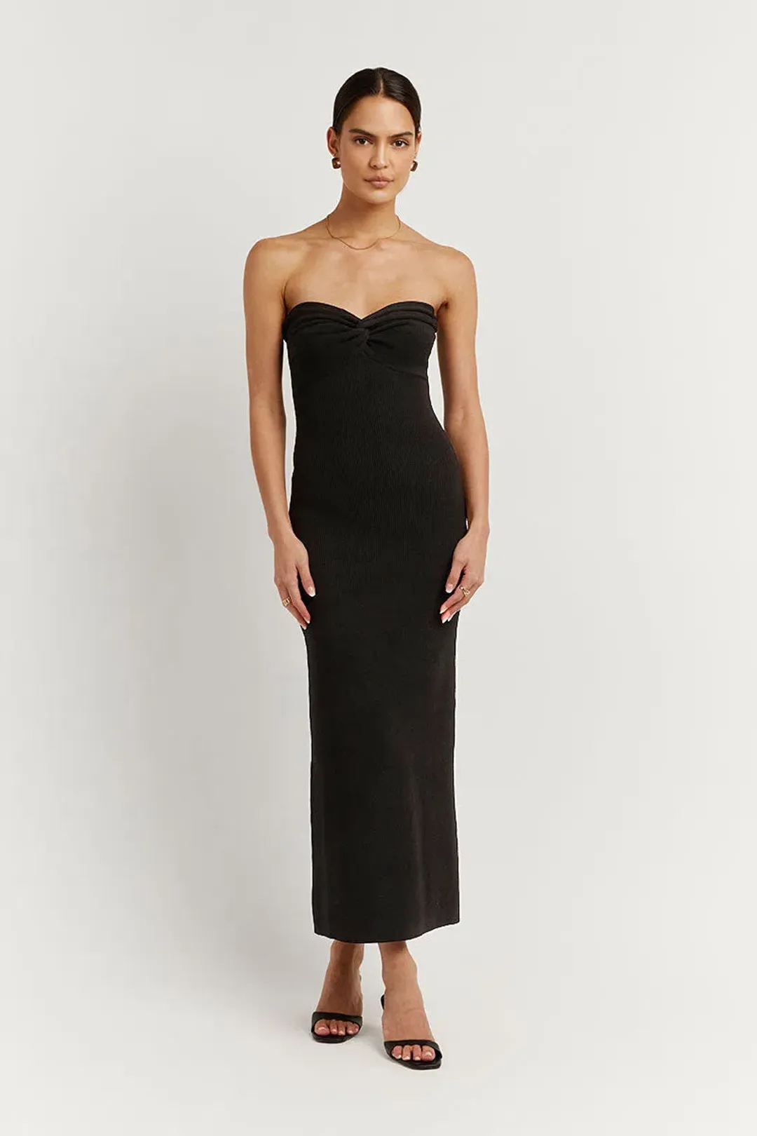 Dissh Anika Black Knit Midi Dress Black Size M/AU 12 for rent on The Volte - main image