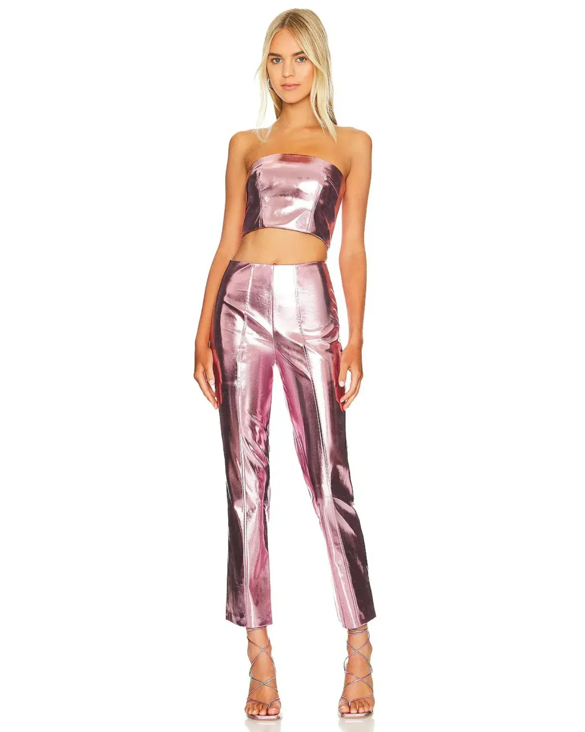 Song of Style Masha Pant Metallic Pink Size AU 8 for rent on The Volte - main image