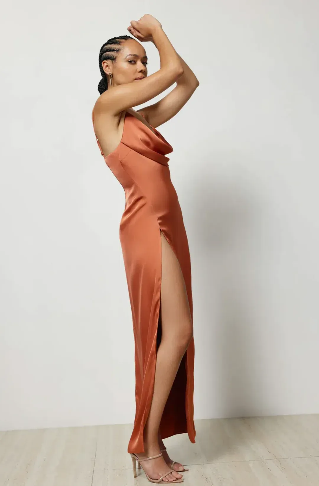 Lexi Mila Dress Rust Size 12 for rent on The Volte - main image