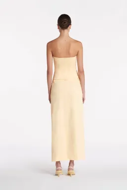 Giacomo Split Skirt & Bandeau Set in Yellow Size AU 6 for rent on The Volte - image 2