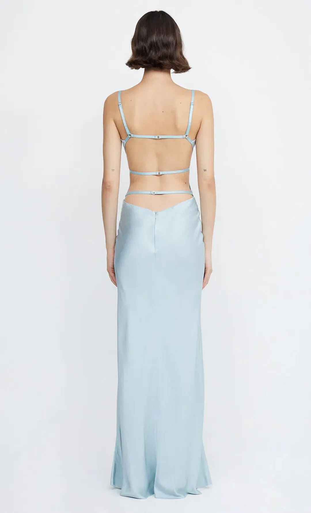 Bec & Bridge Diamond Strap Maxi Dress in Cloud Blue Size 8 for rent on The Volte - main image