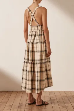 Shona Joy Indra Plunged Crossback Midi Dress Print Size 10 for rent on The Volte - image 2