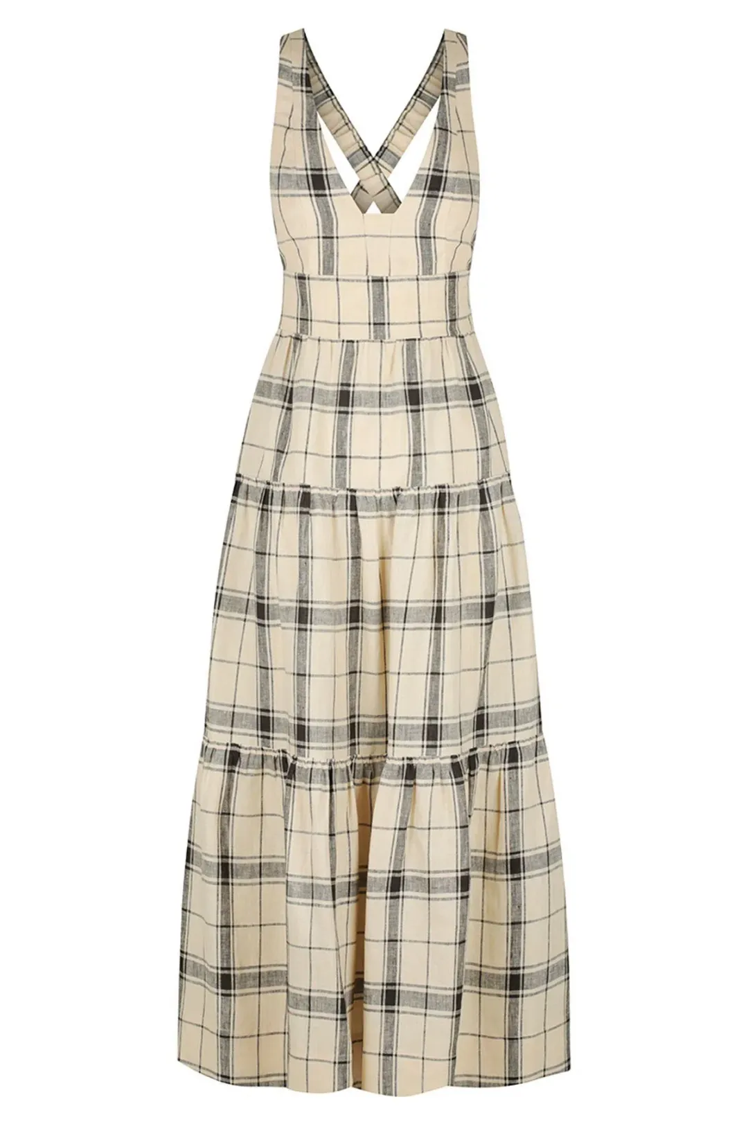 Shona Joy Indra Plunged Crossback Midi Dress Print Size 10 for rent on The Volte - main image