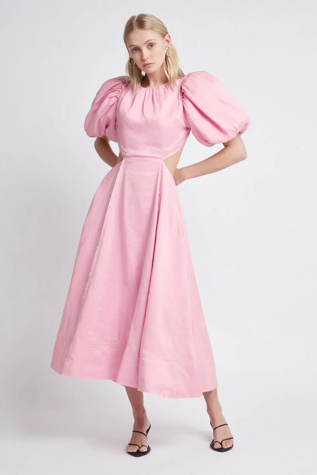 Aje Serendipity Cut Out Dress Musk Pink Size AU 8  for rent on The Volte - main image