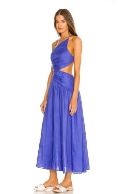 Zimmermann Tropicana Asymmetric Dress Zimmermann Electric Blue Size 0/AU 8 for rent on The Volte - image 2