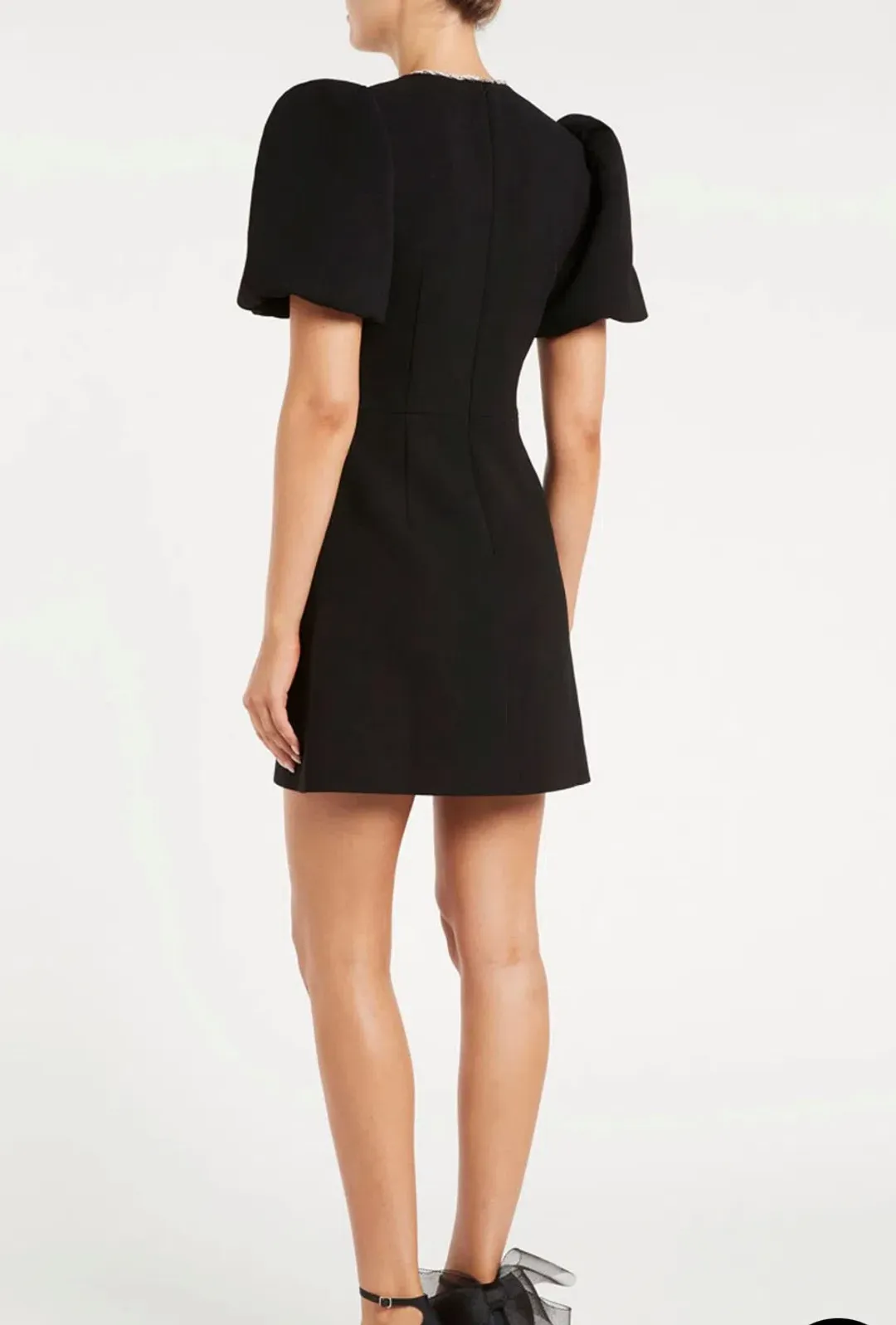 Rebecca Valance Katie Bow Mini Dress (black, size 8) for rent on The Volte - main image