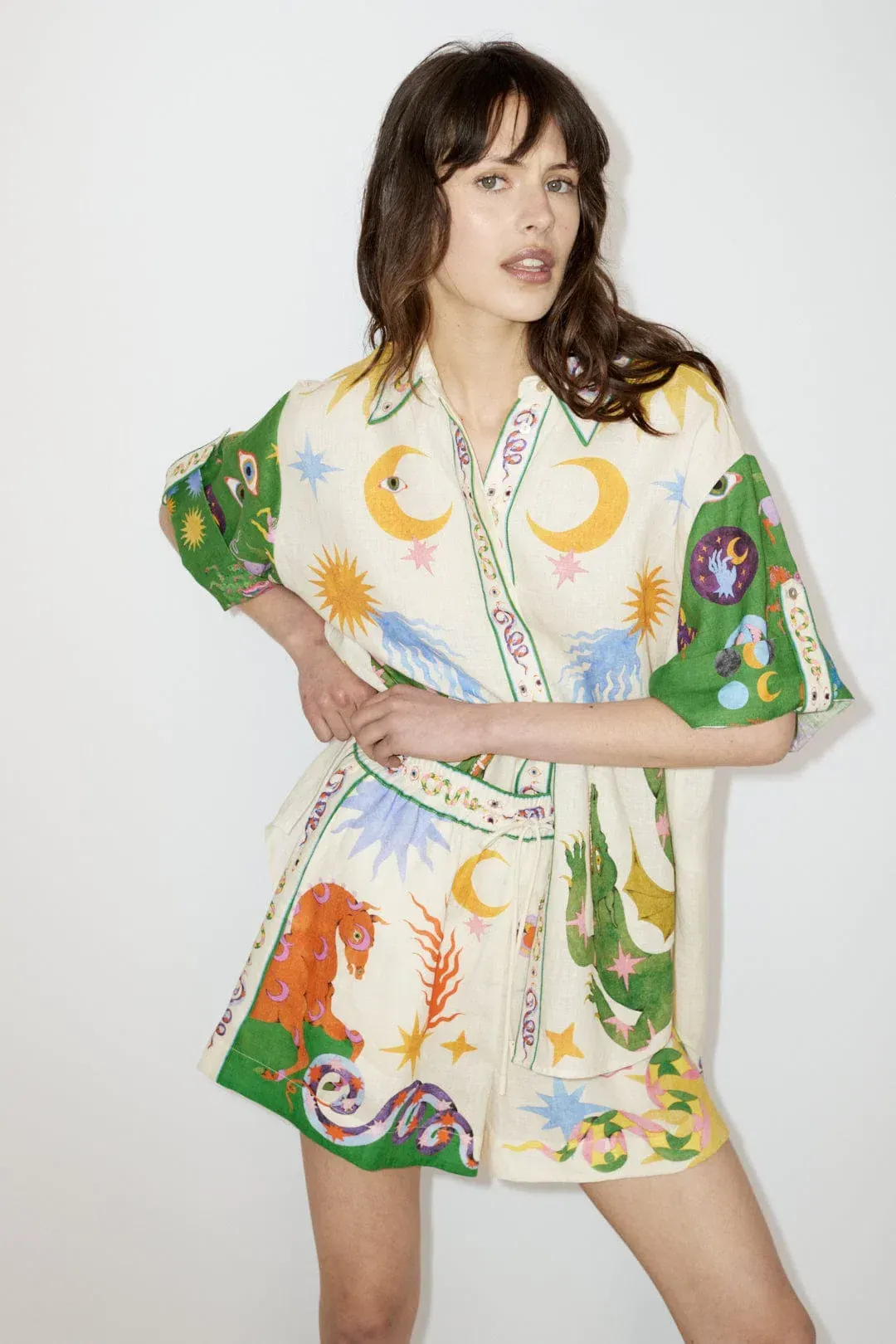 Alemais Seeker Shirt Print Size 6 for rent on The Volte - main image
