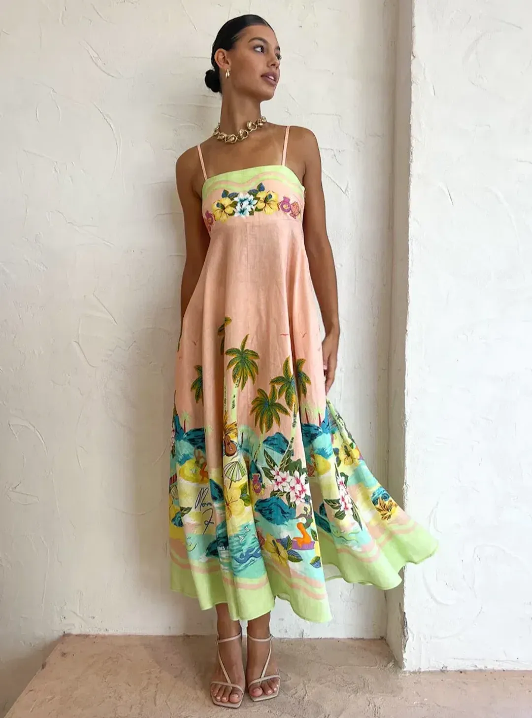 Alemais Mermaid Point Sundress Print Size 8 for rent on The Volte - main image